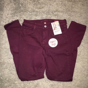 Burgundy Jeans